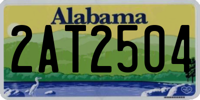 AL license plate 2AT2504