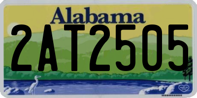 AL license plate 2AT2505