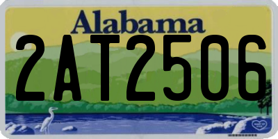 AL license plate 2AT2506