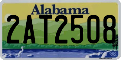 AL license plate 2AT2508