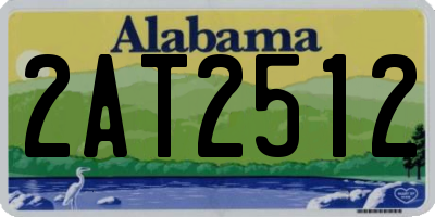 AL license plate 2AT2512