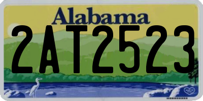 AL license plate 2AT2523