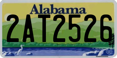 AL license plate 2AT2526