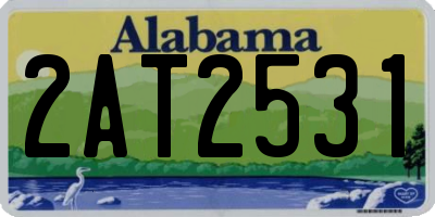 AL license plate 2AT2531