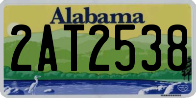 AL license plate 2AT2538