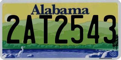 AL license plate 2AT2543