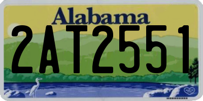 AL license plate 2AT2551