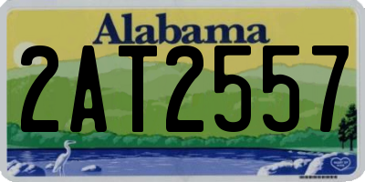 AL license plate 2AT2557
