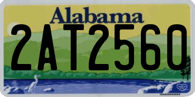 AL license plate 2AT2560