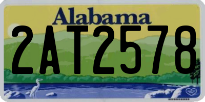 AL license plate 2AT2578