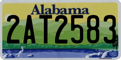 AL license plate 2AT2583