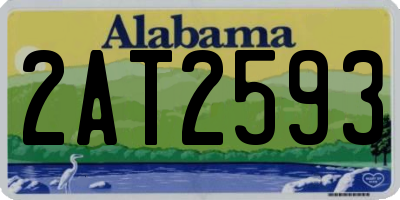 AL license plate 2AT2593
