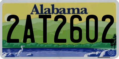 AL license plate 2AT2602