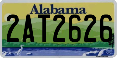 AL license plate 2AT2626
