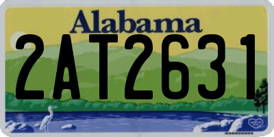 AL license plate 2AT2631