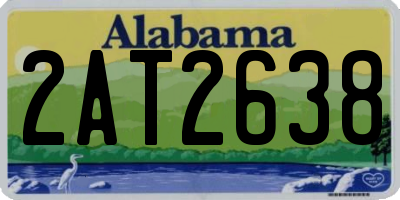 AL license plate 2AT2638