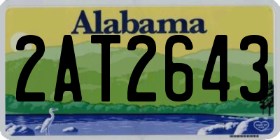 AL license plate 2AT2643