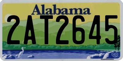 AL license plate 2AT2645