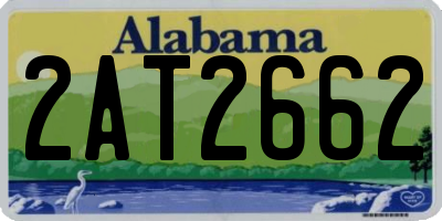 AL license plate 2AT2662