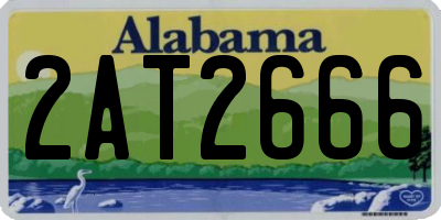 AL license plate 2AT2666
