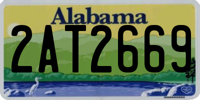 AL license plate 2AT2669
