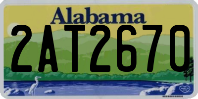 AL license plate 2AT2670