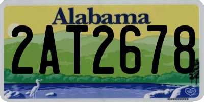 AL license plate 2AT2678