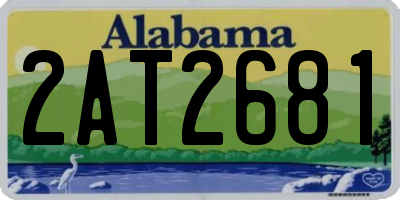 AL license plate 2AT2681