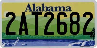 AL license plate 2AT2682