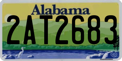 AL license plate 2AT2683