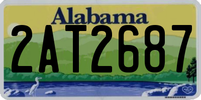AL license plate 2AT2687