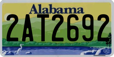 AL license plate 2AT2692