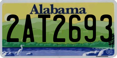 AL license plate 2AT2693