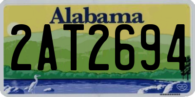 AL license plate 2AT2694