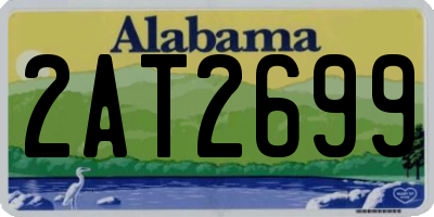 AL license plate 2AT2699