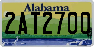 AL license plate 2AT2700