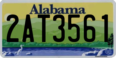 AL license plate 2AT3561