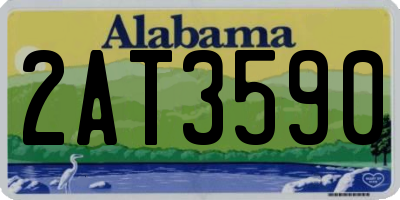 AL license plate 2AT3590