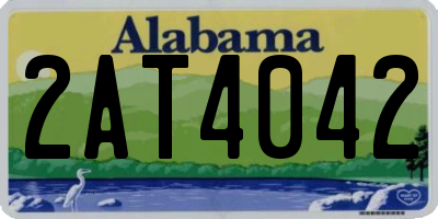 AL license plate 2AT4042