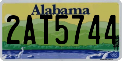 AL license plate 2AT5744