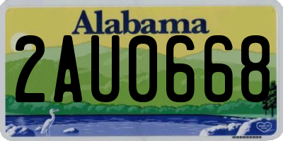 AL license plate 2AU0668