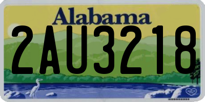 AL license plate 2AU3218