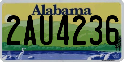 AL license plate 2AU4236