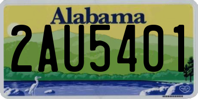 AL license plate 2AU5401