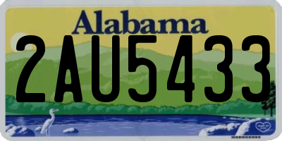 AL license plate 2AU5433