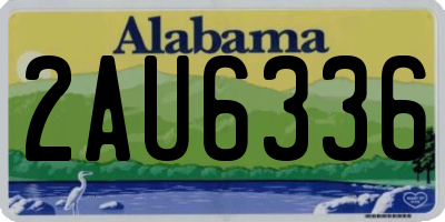 AL license plate 2AU6336