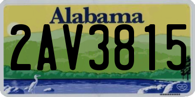AL license plate 2AV3815