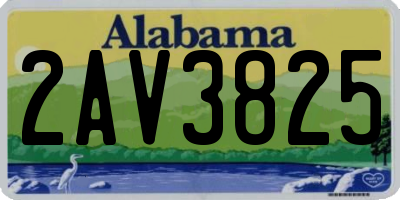 AL license plate 2AV3825