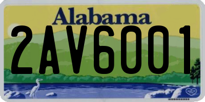 AL license plate 2AV6001