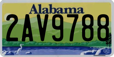 AL license plate 2AV9788